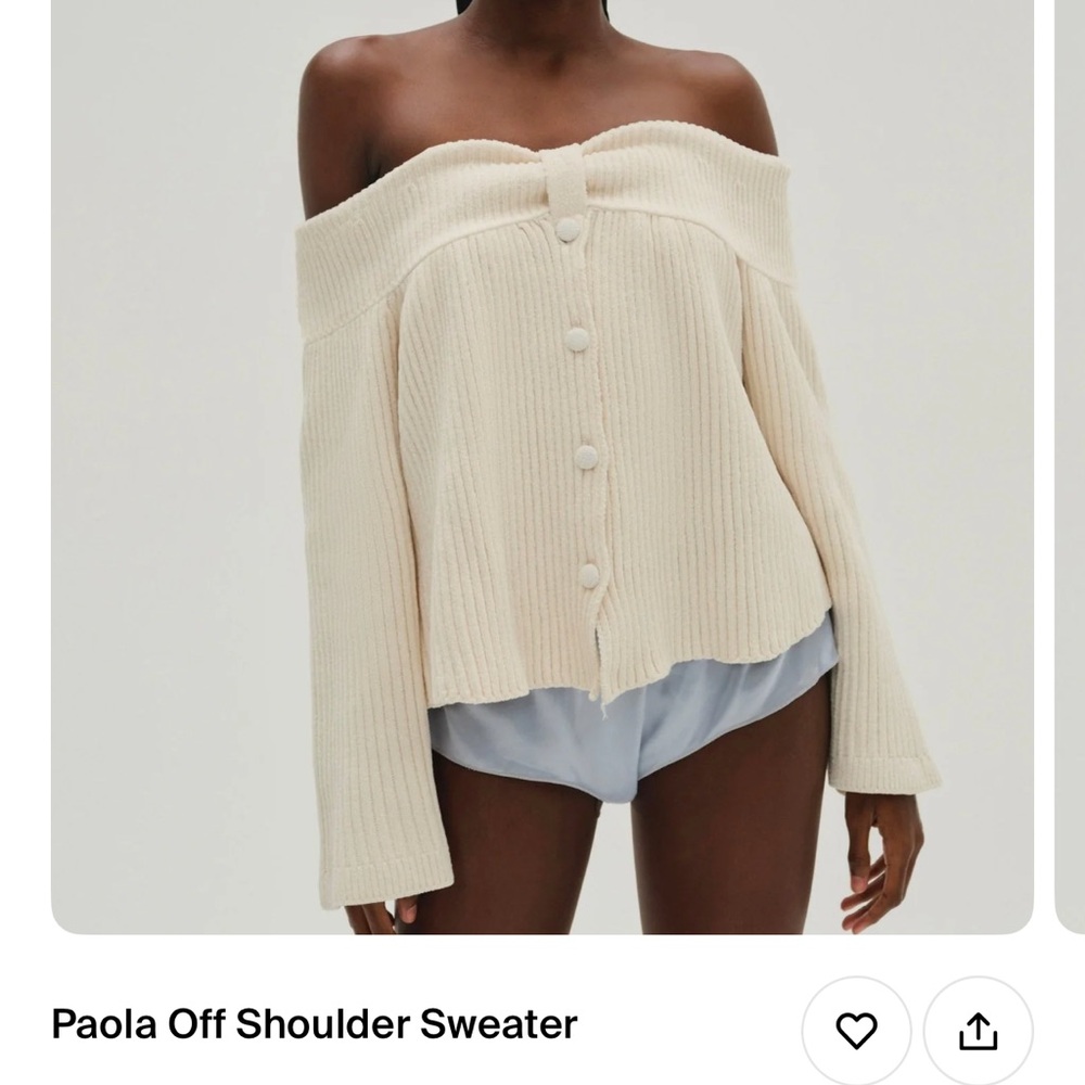 For Love and Lemons Paola Off Shoulder Sweater